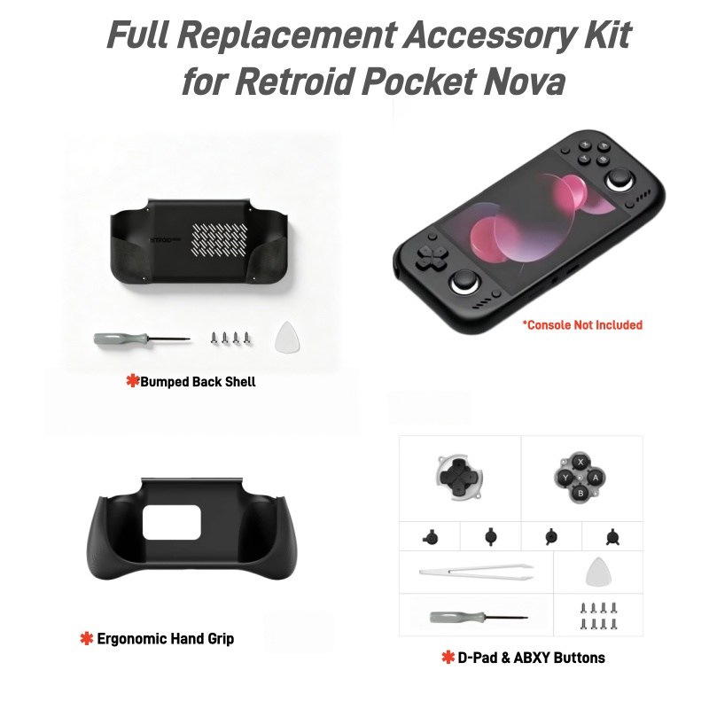 Replacement Buttons Dpad Shell Mod - Retroid Pocket Nova DIY Mod Kit,