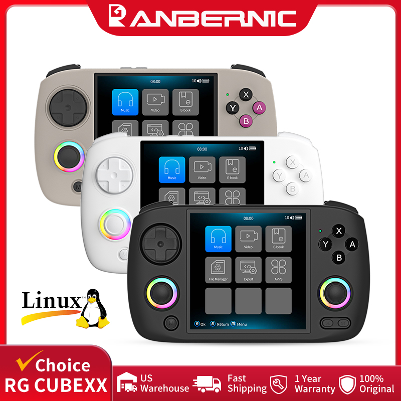 Retro Handheld Console Linux Ips Screen - ANBERNIC RG CubeXX Handheld Games Console