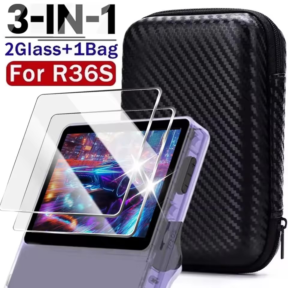 3 IN 1 Carrying Storage Case w - Screen Protector Tempered Glass Console 评论和价格