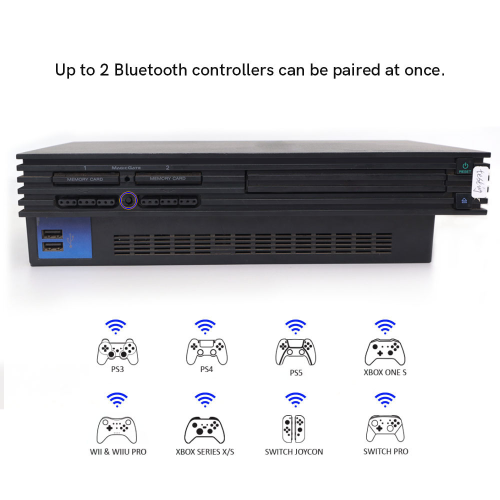 For PS2 Fat Internal iBlueCont - Wireless Retro Controller Bluetooth Gamepad 评论和价格