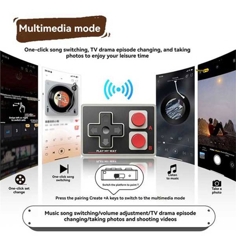 Y44A Bluetooth Mini Game Contr - Wireless Retro Controller Bluetooth Gamepad 评论和价格