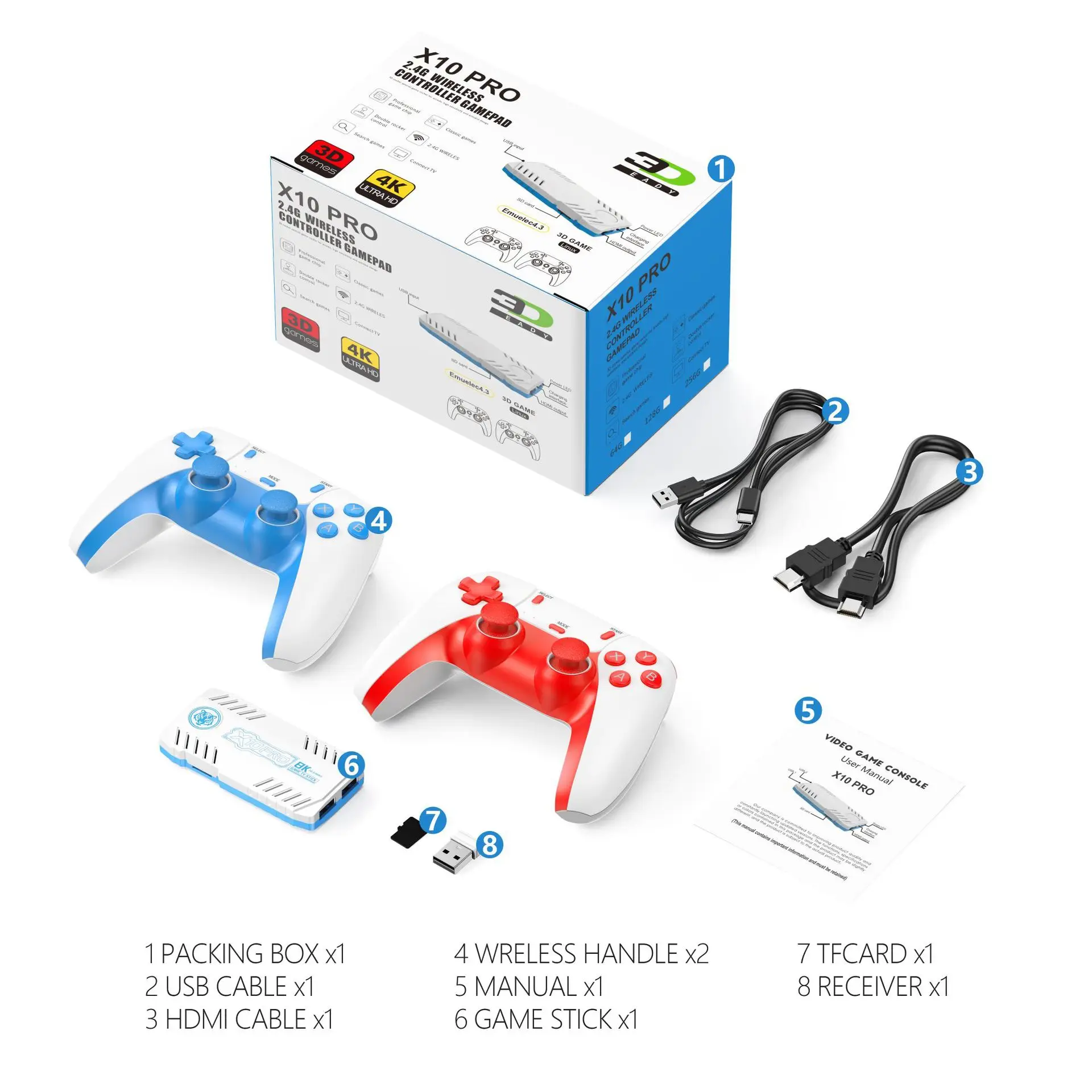 for Charge 128G X10pro Retro T - Retro Game Console 50000 Games Built In 评论和价格