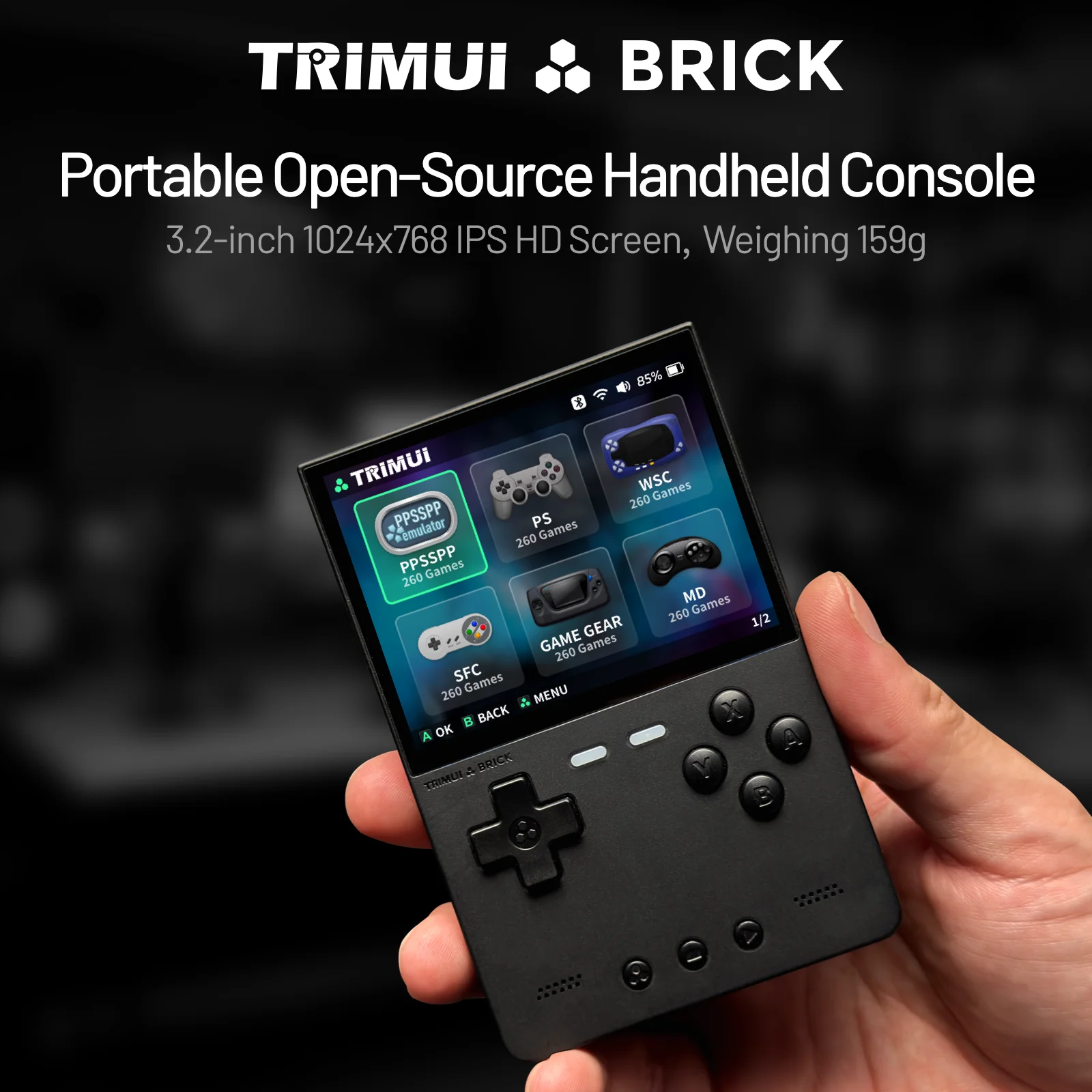 TRIMUI BRICK Handheld Game Con - Retro Handheld Console Linux Ips Screen 评论和价格